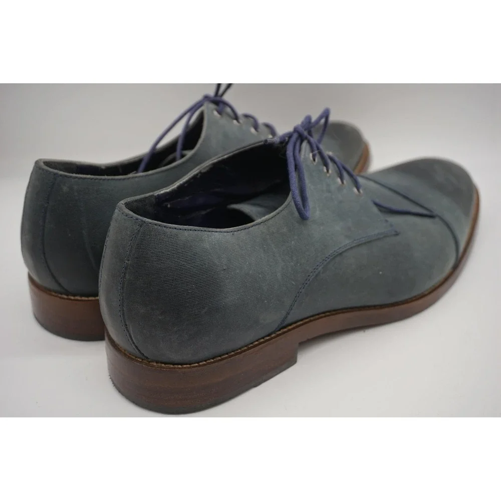 Wallin & Bros. Shoes Blue Leather Cap Toe Derby Dress M13618 Men's Size 13 M